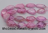 CNG3360 15.5 inches 30*35mm - 35*45mm faceted freeform agate beads