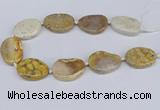 CNG3481 25*35mm - 30*40mm freeform chrysanthemum agate beads