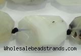 CNG491 15 inches 18*25mm – 30*35mm twisted & faceted nuggets agate beads