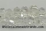CNG5022 15.5 inches 6*8mm - 10*14mm faceted nuggets white crystal beads