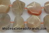 CNG5385 15.5 inches 12*16mm - 18*25mm faceted nuggets moonstone beads
