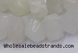 CNG5931 10*14mm - 13*18mm faceted nuggets white moonstone beads