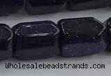 CNG6422 15.5 inches 15*20mm faceted nuggets blue goldstone beads