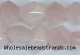 CNG7145 15.5 inches 8*12mm - 13*18mm faceted nuggets rose quartz beads