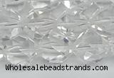 CNG7213 15.5 inches 12mm faceted nuggets white crystal beads