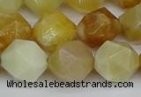 CNG7368 15.5 inches 12mm faceted nuggets yellow opal beads