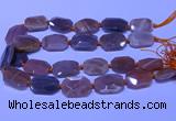 CNG7624 20*30mm - 22*32mm faceted freeform sunstone beads