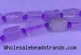 CNG7633 15.5 inches 5*7mm - 8*10mm nuggets kunzite beads