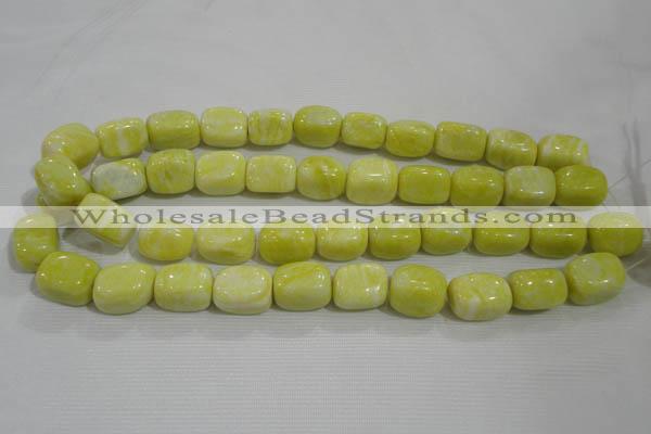 CNG764 15.5 inches 13*18mm nuggets lemon jade beads wholesale