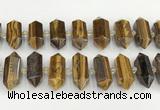 CNG8918 10*25mm - 15*30mm faceted nuggets yellow tiger eye beads