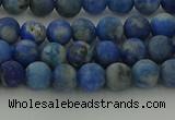 CNL1651 15.5 inches 6mm round matte lapis lazuli beads wholesale
