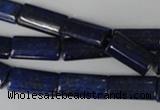 CNL541 15.5 inches 8*16mm flat tube natural lapis lazuli gemstone beads