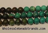 CNT103 15.5 inches 7mm round natural turquoise beads wholesale