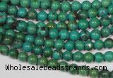 CNT204 15.5 inches 4.5mm round natural turquoise beads wholesale