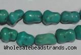 CNT238 15.5 inches 9*12mm bone natural turquoise beads wholesale