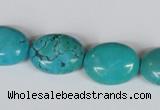 CNT35 16 inches 15*20mm oval natural turquoise beads wholesale