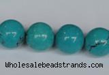 CNT45 16 inches 16mm round turquoise beads wholesale