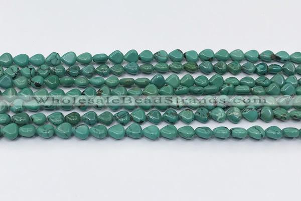 CNT545 15.5 inches 6mm triangle turquoise gemstone beads