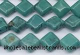 CNT550 15.5 inches 6mm diamond turquoise gemstone beads
