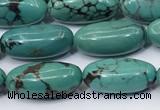 CNT564 15.5 inches 8*15mm oval turquoise gemstone beads