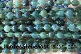 COIN161 15 inches 6mm faceted coin moss agate beads