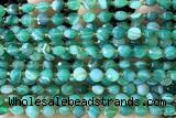 COIN163 15 inches 6mm faceted coin line agate beads