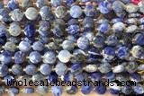 COIN168 15 inches 6mm faceted coin sodalite gemstone beads