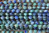 COIN169 15 inches 6mm faceted coin chrysocolla gemstone beads