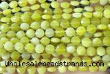 COIN182 15 inches 6mm faceted coin jade gemstone beads