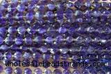COIN202 15 inches 6mm faceted coin amethyst gemstone beads
