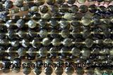 COIN203 15 inches 6mm faceted coin obsidian gemstone beads