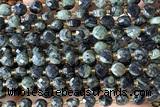 COIN204 15 inches 6mm faceted coin kambaba jasper beads
