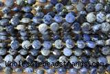 COIN209 15 inches 6mm faceted coin dumortierite gemstone beads