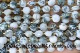 COIN230 15 inches 8mm faceted coin jasper gemstone beads