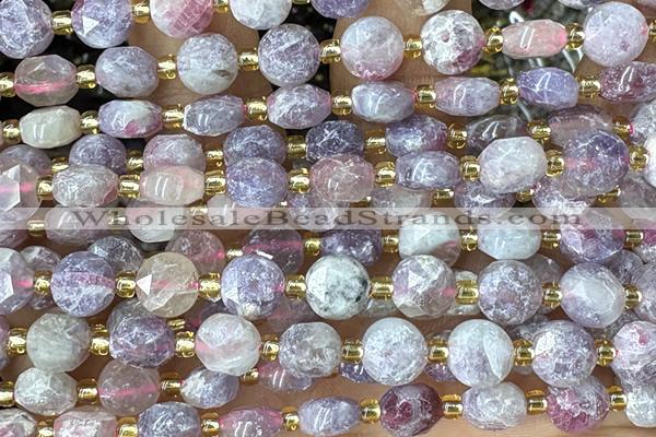 COIN258 15 inches 8mm faceted coin tourmaline gemstone beads