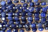 COIN262 15 inches 8mm faceted coin sodalite gemstone beads