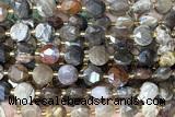 COIN306 15 inches 10mm faceted coin American picture jasper beads