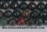 COJ311 15.5 inches 6mm faceted round Indian bloodstone beads