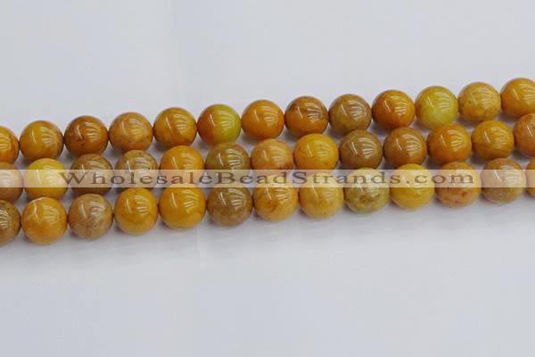 COJ604 15.5 inches 12mm round orpiment jasper beads wholesale