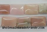 COP12 15.5 inches 13*18mm rectangle natural pink opal beads wholesale