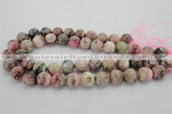 COP1256 15.5 inches 16mm round natural pink opal gemstone beads