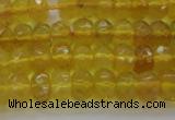 COP1310 15.5 inches 4*6mm faceted rondelle yellow opal gemstone beads
