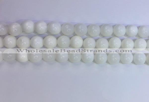 COP1618 15.5 inches 12mm round white opal gemstone beads