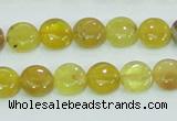 COP359 15.5 inches 10mm coin yellow opal gemstone beads wholesale