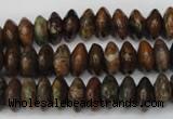 COP751 15.5 inches 5*10mm rondelle green opal gemstone beads