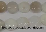 COP905 15.5 inches 14mm flat round natural white opal gemstone beads