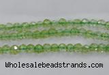 COQ10 16 inches 4mm faceted round dyed olive quartz beads wholesale