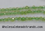 COQ11 16 inches 6mm faceted round dyed olive quartz beads wholesale