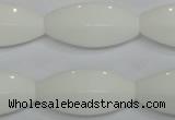 CPB81 15.5 inches 15*30mm rice white porcelain beads wholesale