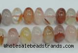 CPQ36 15.5 inches 8*12mm rondelle natural pink quartz beads